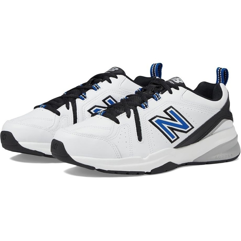 New Balance® (Men's 12 D)‎ MX608v5 Training Sneakers in White/Team Royal